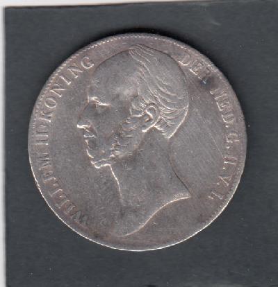 Beschrijving: 2 1/2 Gulden WILLEM II Lelie